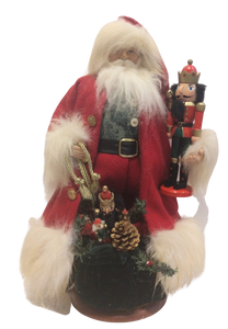 Santa Figure with Nutcrackers 18"