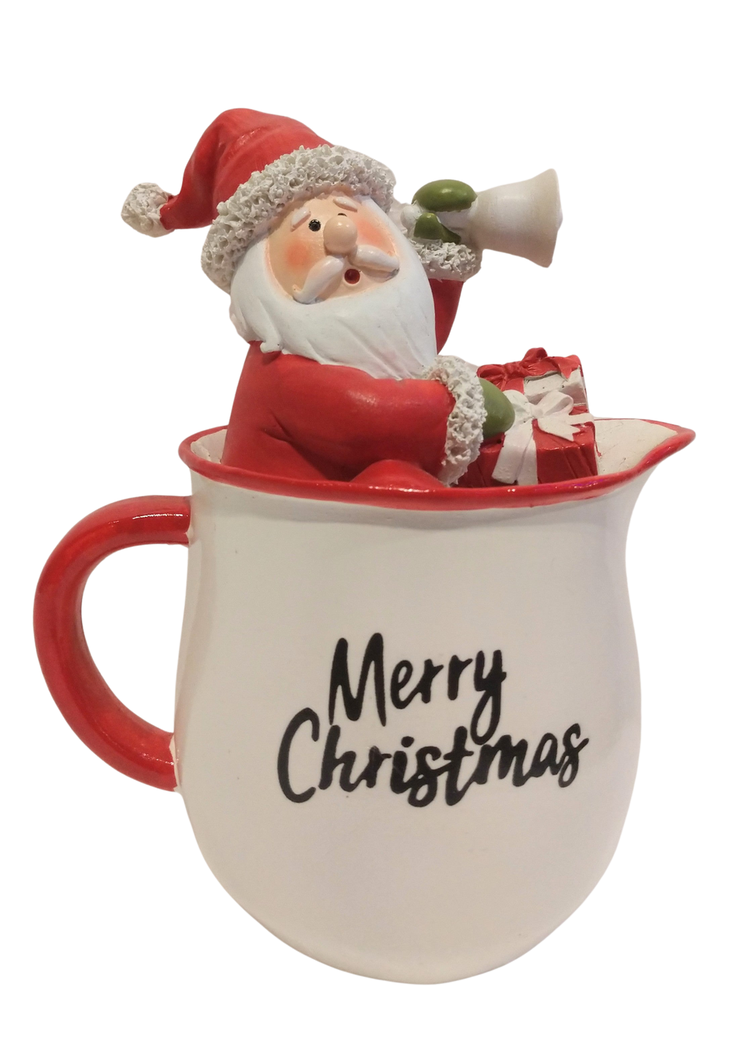 Santa in A Merry Christmas Mug with Christmas Gifts & Bell 7