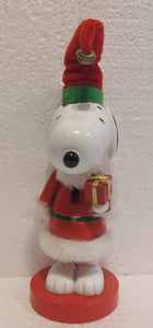 Snoopy Nutcracker in Santa Suit with Christmas Gift 11"