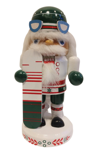 Santa Nutcracker with Snow Board/Goggles 8"