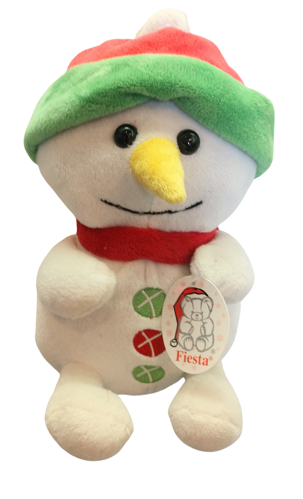 Plush Snowman with red/green hat & scarf 12