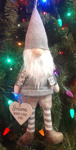 Plush Gnome Grey & White -Gnome Body Like You 14"