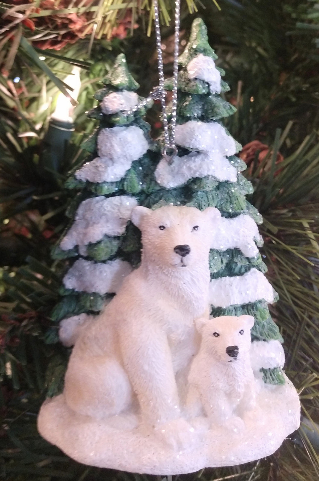 Polar Bears with Trees Ornament  4