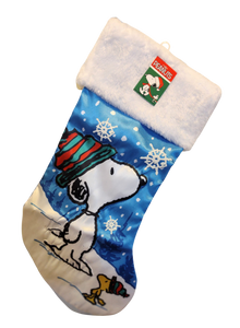 Snoopy with Woodstock Satin Stocking 19"