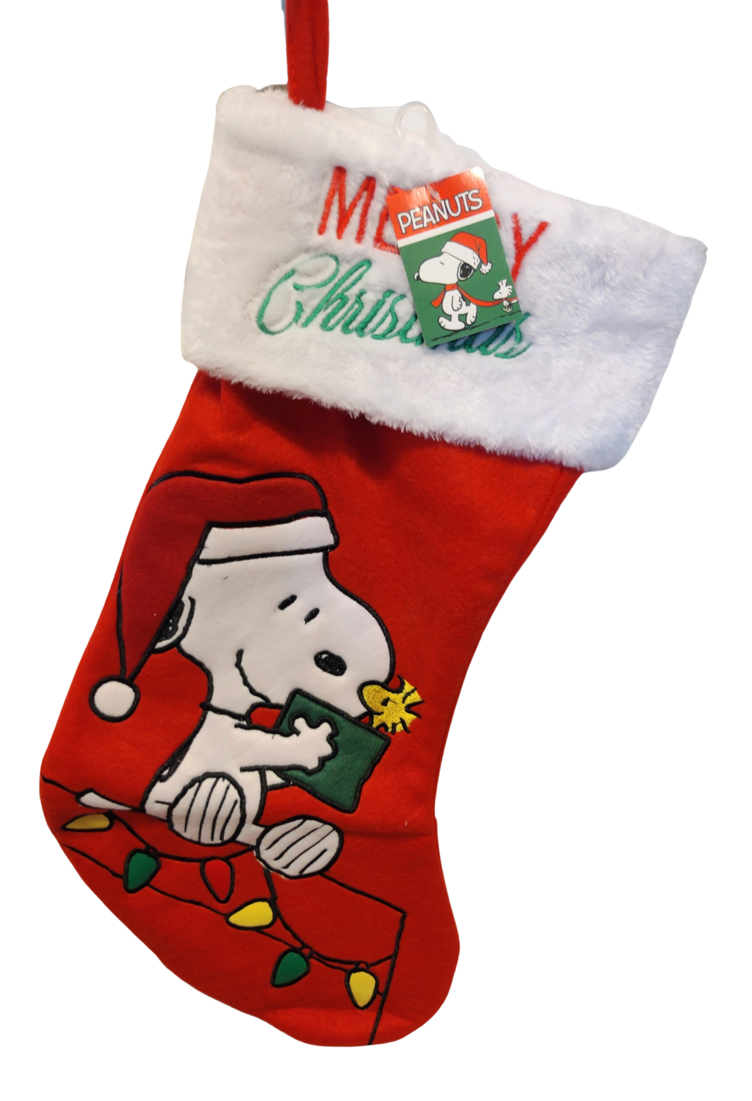 Plush Red Snoopy with Woodstock Stocking 19