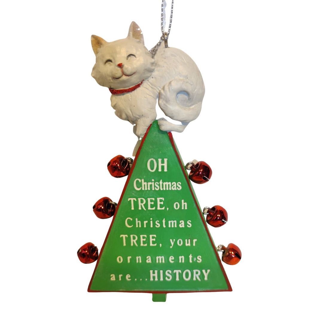 Oh Christmas Tree Cat Ornament