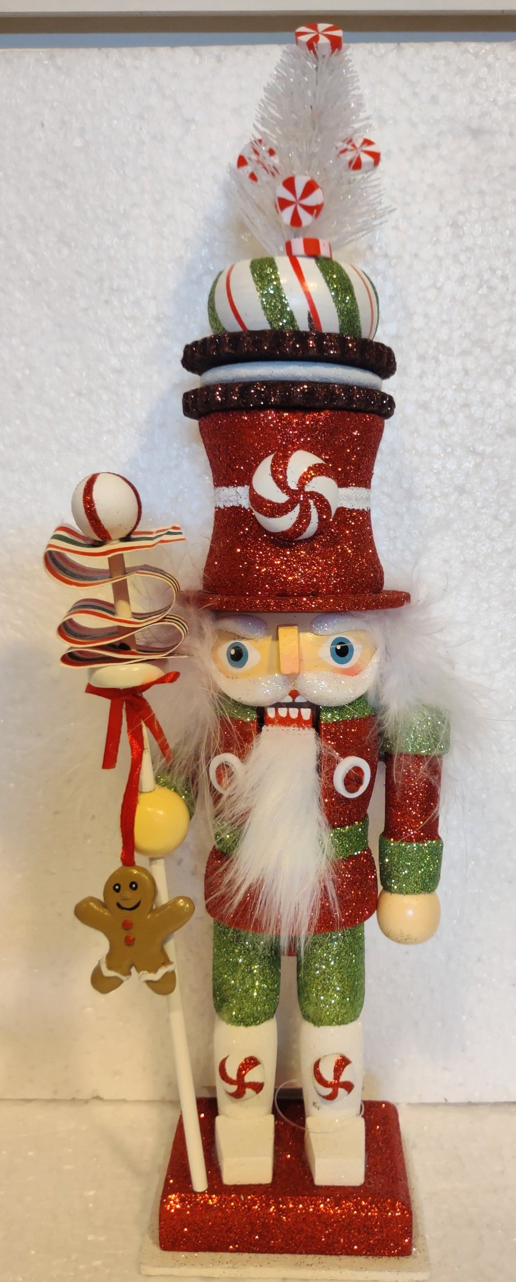 Wooden Hollywood Candy Soldier Nutcracker 13.5