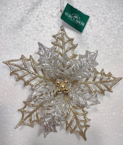 Acrylic Silver/Gold Snowflake with Gold Balls 6"