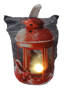 Door Stop Led Light Up with Timer with Image of Lit Lantern 8"x5"