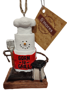 Smores Born To Grill Ornament 3" Resin