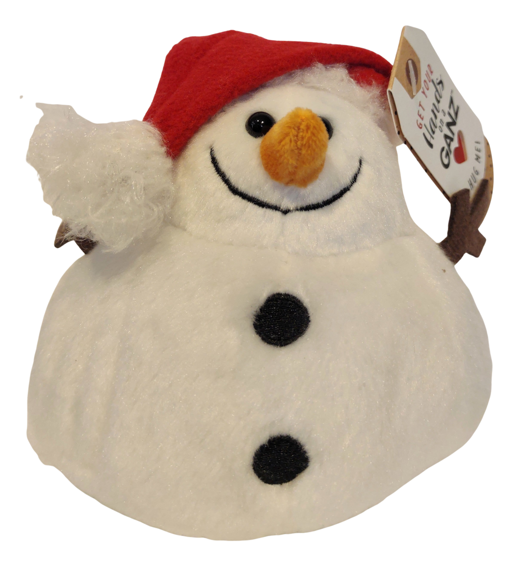 Plush Snowman with Red Santa Hat
