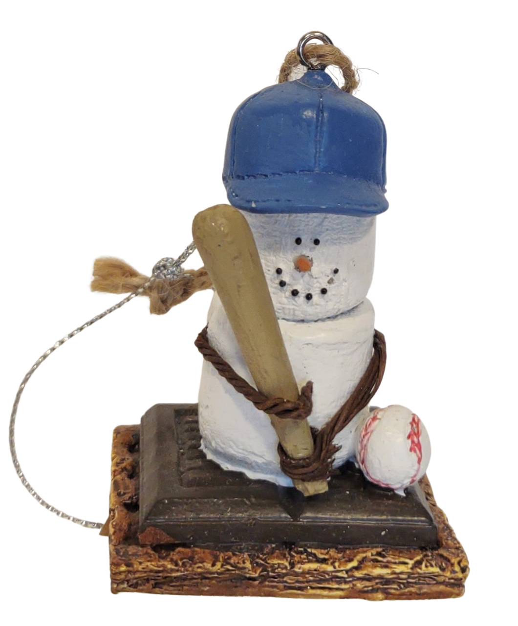 Smore Baseball Player Ornament