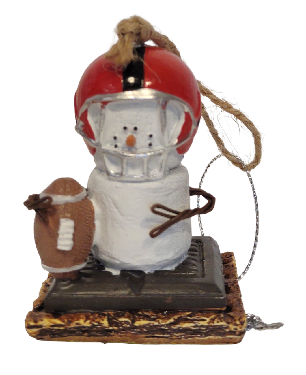 Smore Football Player Ornament