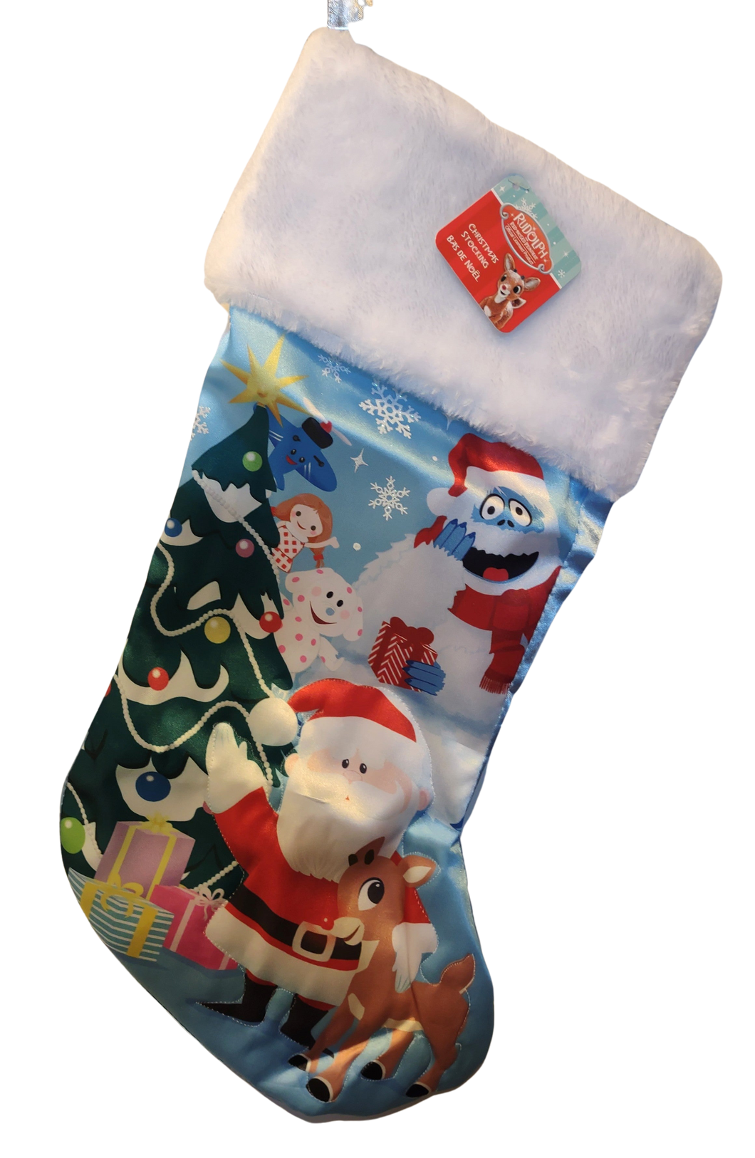 Plush Christmas Stocking with Santa/Rudolph/Bumble 19