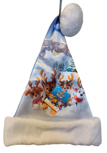 Paw Patrol Santa Hat with Marshall/Chase/Ruble & Skye in Winter Scene 16"