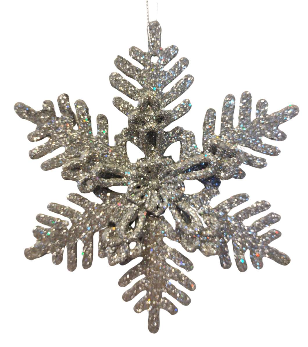 Acrylic Silver Snowflake Ornament 6
