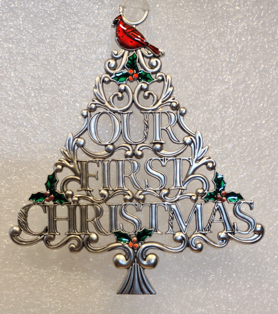 Silver tree ornament 
