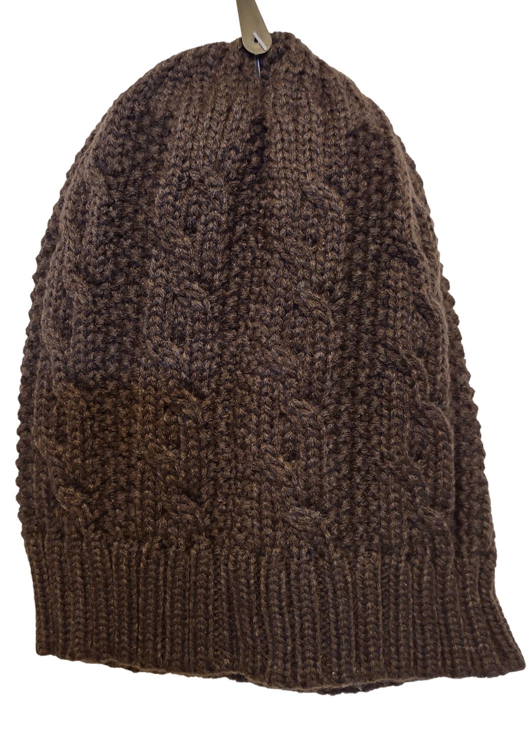 Brown Acrylic Ladies Knit Winter Hat