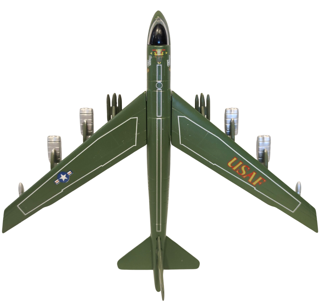 Die-Cast Pull Back Action Metal Airforce Plane Green 7