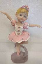 Load image into Gallery viewer, Painted Resin Pink Girl Ballerina Figurine 6&quot; Assorted Poses
