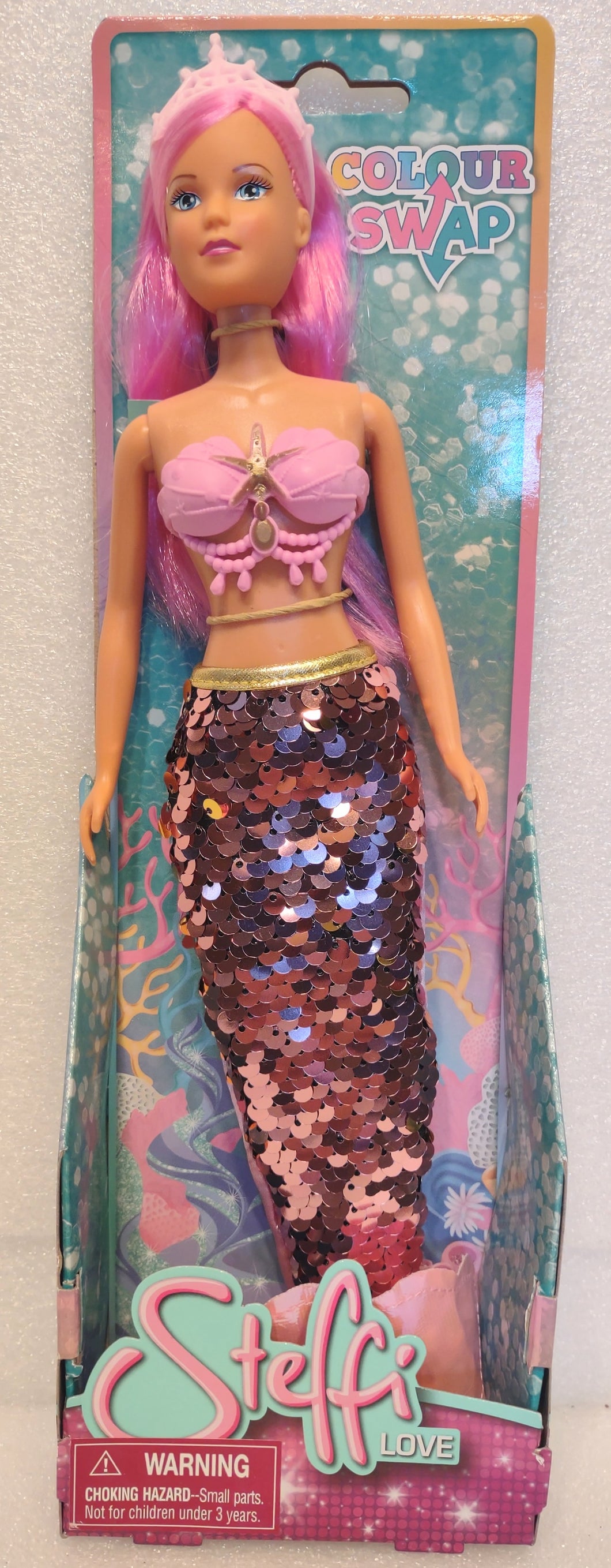 Reversable Sequin Mermaid Doll Assortment Color: Blue Mermaid Doll