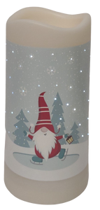 Gnome Christmas Flickering Candle