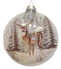 Load image into Gallery viewer, Glass Deer/Moose Ornaments with Winter Scene Assortment
