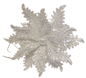 Silver Glitter Snowflake Ornaments Assortment