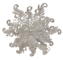 Load image into Gallery viewer, Silver Glitter Snowflake Ornaments Assortment
