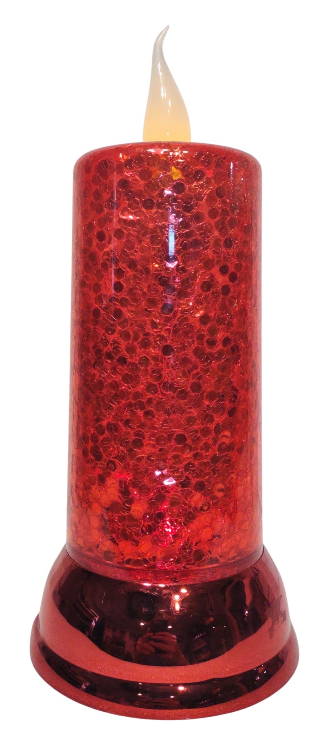 Acrylic red candle with flickerin flame 11