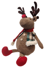 Load image into Gallery viewer, Plush Reindeer Shelf Sitter with Red Scarf/Red Boots or Green Scarf/Green Boots
