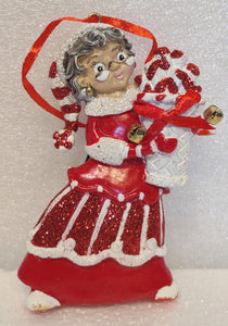 Peppermint Santa Clause or Mrs. Claus Ornament