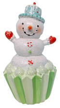 Load image into Gallery viewer, Red/White/Green Christmas Cupcake Figurine Assortment
