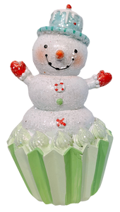 Red/White/Green Christmas Cupcake Figurine Assortment