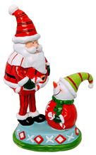 Load image into Gallery viewer, Santa Figurine with Christmas Tree &amp; Wreath or Sack of Presents or Snowman
