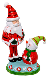 Santa Figurine with Christmas Tree & Wreath or Sack of Presents or Snowman