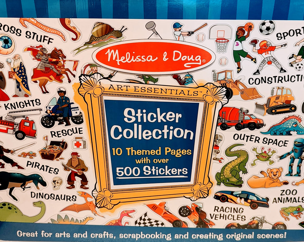 Melissa and Doug Art Essentials Sticker Collection Book with Over 500 Stickers Assorted Themes