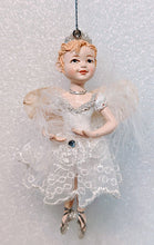 Load image into Gallery viewer, Resin White and Silver Little Ballerina with Wings Ornament Assorted Poses
