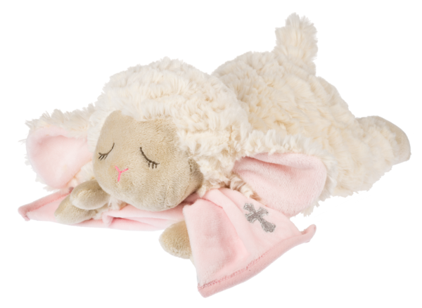 Plush Loving Lamb with Pink Blankie 11