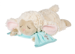 Plush Loving Lamb with Blue Blankie 11"