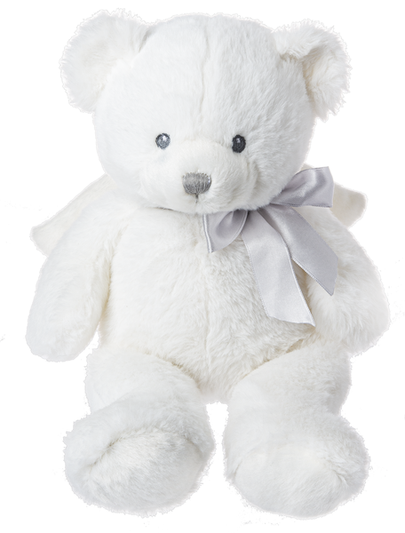 Plush White Angel Bear with Flapping Wings 12