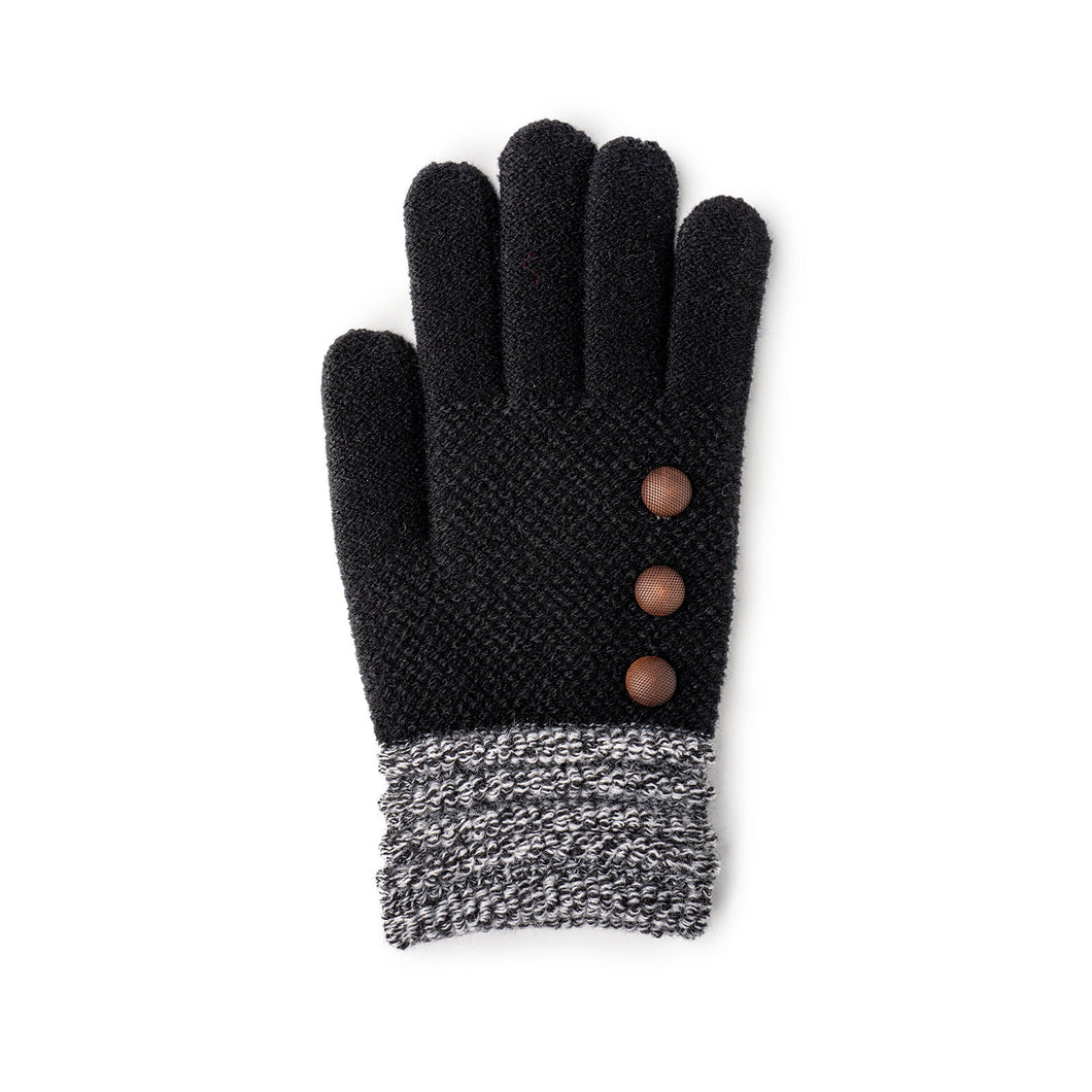 Ladies Black Stretch Knit Gloves