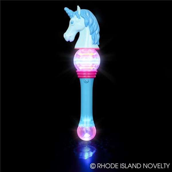 Blue 15.5” Spinning unicorn wand