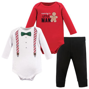 Boy Holiday Clothing Set with Suspenders