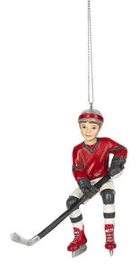 Boy Hockey Player Ornament