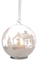 Load image into Gallery viewer, Luxury Lite LED Ornament with Flickering Candle with Cabin in The Woods or Reindeer
