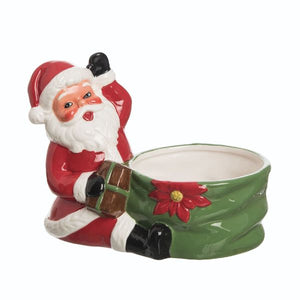 Ceramic Santa Candy Bowl