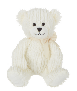 Plush Cream Bear with Cream Bow