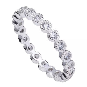 Ladies Silver Eternity Ring Size 8