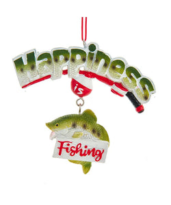 Happiness is Fishing Ornament